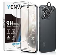 Yenwen Tempered Glass for Honor 400 Lite 5G Protection, 2 Pieces Tempered Glass Screen Protector + 2 Pieces Camera Film for Honor400 Lite, Scratch-Resistant, 9H Hardness, Bubble Free