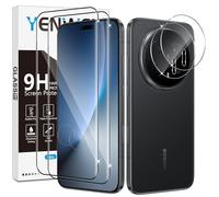 Yenwen Tempered Glass for Honor Magic 8 Pro 5G Protection, 2 Pieces Tempered Glass Screen Protector + 2 Pieces Camera Film, Scratch-Resistant, 9H Hardness Glass, Bubble Free