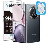Yenwen Tempered Glass for Honor Magic7 Lite 5G Protection, 2 Pieces Glass Screen Protector + 2 Pieces Camera Film for Honor Magic 7 Lite, Scratch-Resistant, 9H Hardness Glass, Bubble Free