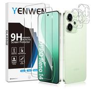 Yenwen Tempered Glass for OPPO Reno 14 5G Protection, 2 Pieces Tempered Glass Screen Protector + 2 Pieces Camera Film, Scratch-Resistant, 9H Hardness, Bubble Free