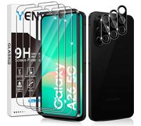 Yenwen Tempered Glass for Samsung Galaxy A26 5G, 3 Pieces Screen Protector Film and 3 Pieces Rear Camera Protector for Samsung A 26 5G, Anti Scratch, 9H Hardness Glass, Bubble-Free