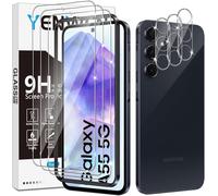 Yenwen Tempered Glass Screen Protector for Samsung Galaxy S26 Ultra 5G, Pack of 3 Screen Protectors with 3 Camera Protection for Galaxy S 26 Ultra, 9H Hardness Protective Glass Mobile Phone Film