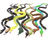 YeoNational&Toys 9 Pack Rubber Snake,TPR Realistic Snake Toy Set, Snake Figure Keep Birds Away Bathtub Garden Rainforest Squishy Reptile Fake
