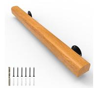 YEOOE 2FT Wood Stair Handrails Wall Mount, Hand Railings for Stairs Indoor Outdoor, Non-Slip Staircase Handrail for Corridor, Lofts, Patio, Kindergarten Guardrail (Size: 2ft)