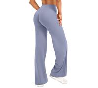 YEOREO Women Straight Leggings Hidden Scrunch Wide Leg