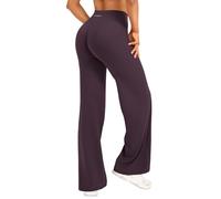 YEOREO Women Straight Leggings Hidden Scrunch Wide Leg