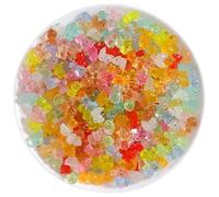 Yeory 100 Pcs Luminous Mini Resin Animals Cute Cartoon 3D DIY Glow in the Dark Mini Resin Animals Bulk for Miniature Fairy Garden Accessories Micro Landscape, Mixed Style Random