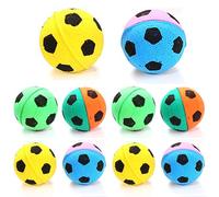 Yeory 10PCS Cat Ball Toy, 1.6" Foam Sponge Football Cat Toys Interactive Balls Colorful Soccer Toy Sports Ball for Indoor Cats (Random Color), Toys for Indoor Cats