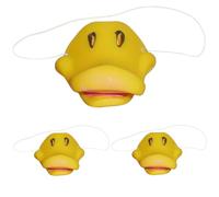 Yeory 3Pcs Duck Bill, Cartoon Funny Mask, Soft Vinyl Duckbill Mask with String, Realistic Costume Accessories, Animal Nose Cover