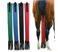 Yeory 4Pcs Horse Tail Bag, 4 Color Tail Bags for Horses, 28x3x3 Anti-Sting Tail Bag, Protective Fabric Horse Tail Bags with Fastening Tape, Horse Supplies, Horse Tail Bags