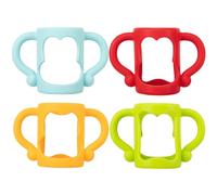 Yeory Baby Bottle Handles, 4PCS Safe Soft Silicone Baby Bottle Holder, Heat-resistant Non Slip Bottle Handles Self Feeding Bottle Holder