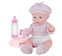 Yeory Baby Doll Set 12 Inch Realistic Soft Baby Doll with Pacifier & Nursing Bottle & Small Quilt Washable Educational for Kids, Dolls