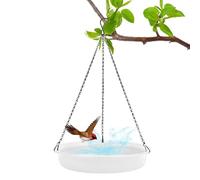 Yeory Bird Bath Hanging Bird Feeder 8.86 Inch Garden Wildbird Feeder Tray Plate Hanging Bird Water or Seed Tray for Outdoor Garden White Bird Feeding Station