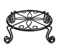 Yeory Black Plant Stand for Flower Pot Duty Potted Holder Metal Rustproof Iron Garden Container Round Supports Rack for Planter Bronze, Pumpkin Stand Outdoor Potted Plants
