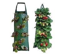 Yeory Breathable Plant Bags 2Pcs Strawberry Grow Bags with 8 Pockets Vegetable Planting Bag Hanging Plant Bag for Strawberry Vegetables Flowers, Plant Bags