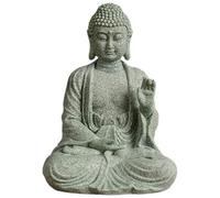 Yeory Buddha Statue for Meditation, Green Sandstone Buddha Statue Indoor, Small Antique Spiritual Decor for Office Table Living Room Home Decorations, Statues for Home Decor