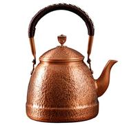 Yeory Copper Tea Kettle, 1500ml Hammered Copper Tea Pot, Solid Copper Stovetop Teapot, Copper Kettle with Handle, Vintage Hammered Teapot