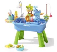 Yeory Kids Water Table, Electric Play Sink With Running Water With Removable Table Legs, Educational Play Sink With 180° Rotating Faucet For Kids, Park, Nursery, Garden, Toddler