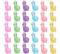 Yeory Mini Resin Alpaca Glow in the Dark Mini Figures 30Pcs - Luminous Alpaca, Cute Tiny Animals Accessories for Potted Plant Decor