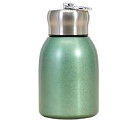 Yeory Mini Thermal Flasks, 300ML Stainless Steel Small Flask, Small Water Bottle Green, Insulated Metal Water Bottle, Mini Water Bottle