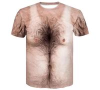 Yeory Muscle Shirts for Men, 3D Printing Fake Muscle Shirt, Shirt for Adults 4XL, Muscle T-Shirt