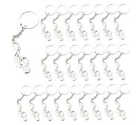 Yeory Music Keychain 24Pcs Zinc Alloy 0.8x2.2 Music Note Keychain Decorative Keychain for Handbag, Keyring, Keyring for Women