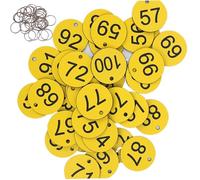 Yeory Numbered Key Tags, Engraved Number Laber, Round 1-200 Numbered Tags, ID Tags Key Tags, Number Label Round