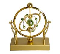 Yeory Perpetual Motion Desk Toy, Golden Cosmic Celestial Perpetual Motion Machine, Battery Operated Plastic Physics Toys for Office Desk