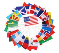 Yeory Small Flags on Sticks 200Pcs Mini Flags Of The World with Sticks 5.5x8.3 Inch Country Flags On Stick Hand Held World Flags for Parades, School Sports Events, Festival Celebrations, Mini Flags