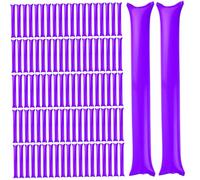 Yeory Thunder Sticks, 100 Pcs Bam Bam Thunder Sticks, Purple Cheerleading Cheering Sticks for Sports, Noisemakers for sporting events, Inflatable Spirit Sticks