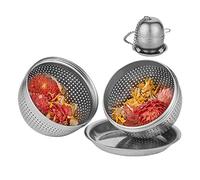 YEOSEN Tea Infuser Ball - Tea Strainer Ball for Loose Leaf Tea, Spice Infuser Stainless Steel Mesh, Fine Threaded Connection, 4.3 inch Chain with Drip Tray