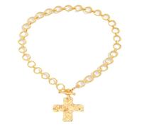 Yeoubi Chunky Cross Necklace for Women Gold Cross Necklaces Dainty Cross Pendant Necklace Cross Faith Pendant Necklaces Gold Jewelry Gifts, Zinc, No Gemstone