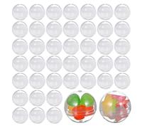 YEOVIBL 500 Pack Empty Vending Machine Capsules - 3cm Clear Plastic Gumball Capsules for Toys, Prizes, Party Favours, Surprise Eggs, DIY Crafts, Treasure Hunts and Classroom Rewards