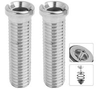 YEOVIBL Sink Strainer Screw M12 x 45mm, 2 Pcs Hollow Stainless Steel Basket Strainer Screws for Drain Fitting, Kitchen Sink Plug Basket, Drain Strainer Replacement Bolt (Silver)