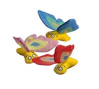 Yeowww! 3 Color Bundle of Organic Catnip Butterfly Cat Toys: Blue, Purple, and Red