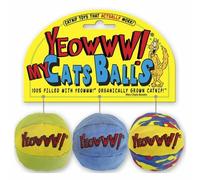 Yeowww Catnip Cat Toys 100% Organic Filled Balls Fish Rainbow Cigar Apple Heart