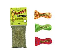 Yeowww Catnip Cat toys for indoor and outdoor cats - premium quality strong organic catnip toys bundle (1 x Dry Catnip 1Oz loose catnip bag 3 x Sardine Stinkies)