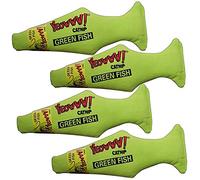 YEOWWW! Catnip Green Fish 4 PACK Pure Leaf & Flowertop Cat and Kitten Toy