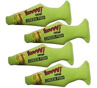 YEOWWW! Catnip Green Fish 4 PACK Pure Leaf & Flowertop Cat and Kitten Toy
