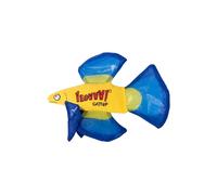 Yeowww! Catnip Toy for Cats - Organic Crinkle Cat Toy, Durable and Safe, For Indoor and Outdoor Cats, Fish shaped (L 17cm) (Blue)