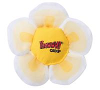 Yeowww Catnip Toy For Cats - Organic Daisy-Shaped, Crinkle Cat Toy, Durable And Safe, For Indoor And Outdoor Cats, White 12Cm