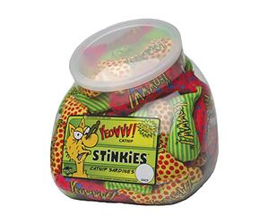 YEOWWW Fishbowl of Stinkies with Catnip Cat Toy,clear