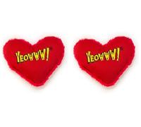 YEOWWW Heart Attack Cat Toy, clear (Pack of 2)