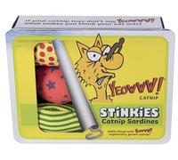 Yeowww! Stinkies Catnip Cat Toys - 3-Pack 100% Organic Catnip Filled Sardines in Tin - Long-Lasting Interactive Indoor Cat and Kitten Play Toys