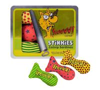 Yeowww! Stinkies Catnip Cat Toys - 3-Pack 100% Organic Catnip Filled Sardines in Tin - Long-Lasting Interactive Indoor Cat and Kitten Play Toys