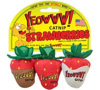 YEOWWW!, Strawberries Catnip Cat Toy, 3 Count