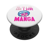 Yep As a Girl and I Love Manga Humor Otaku PopSockets Adhesive PopGrip