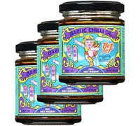 Yep Kitchen Garlic Chilli Oil 3 x 160g | Award Winning & Small Batch | Vegan Garlic Chilli Oil with Chengdu Spices | Perfect for Noodles, Dumplings & Rice | Authentic Sichuan Recipe