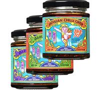 Yep Kitchen Great Taste Chilli Oil Bundle 3 x 160g | All Rated "Outstanding" in the Great Taste Awards | Sichuan Crispy Chilli Oil, Garlic Chilli Oil, & Garlic Chilli Oil with Beef | Chinese Food