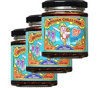 Yep Kitchen Sichuan Crispy Chilli Oil 3 x 160g | Award Winning & Small Batch | Vegan Chilli Crisp Oil with Umami-Rich Flavour | Perfect for Noodles, Dumplings & Rice | Authentic Sichuan Recipe